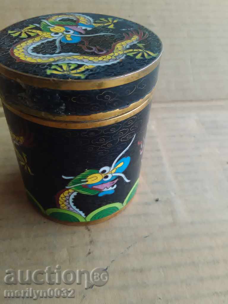 Old box for jewelry brass enamel box in the 20th century - 7 Old box for jewelry brass enamel box in the 20th century - 7