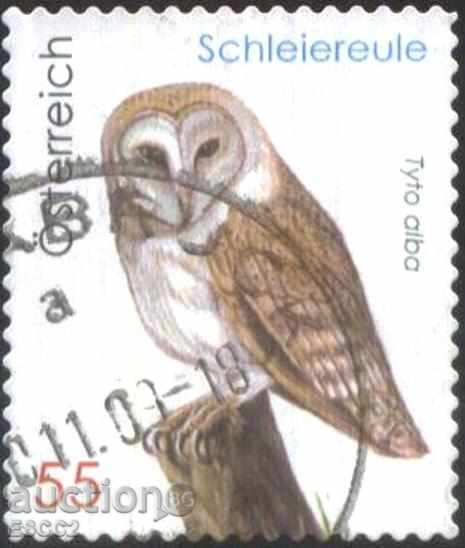 Клеймована марка Фауна Птица Сова 2008 от Австрия