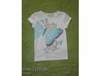 White T-shirt N & M for a girl of 4-6 years, size 110/116, new