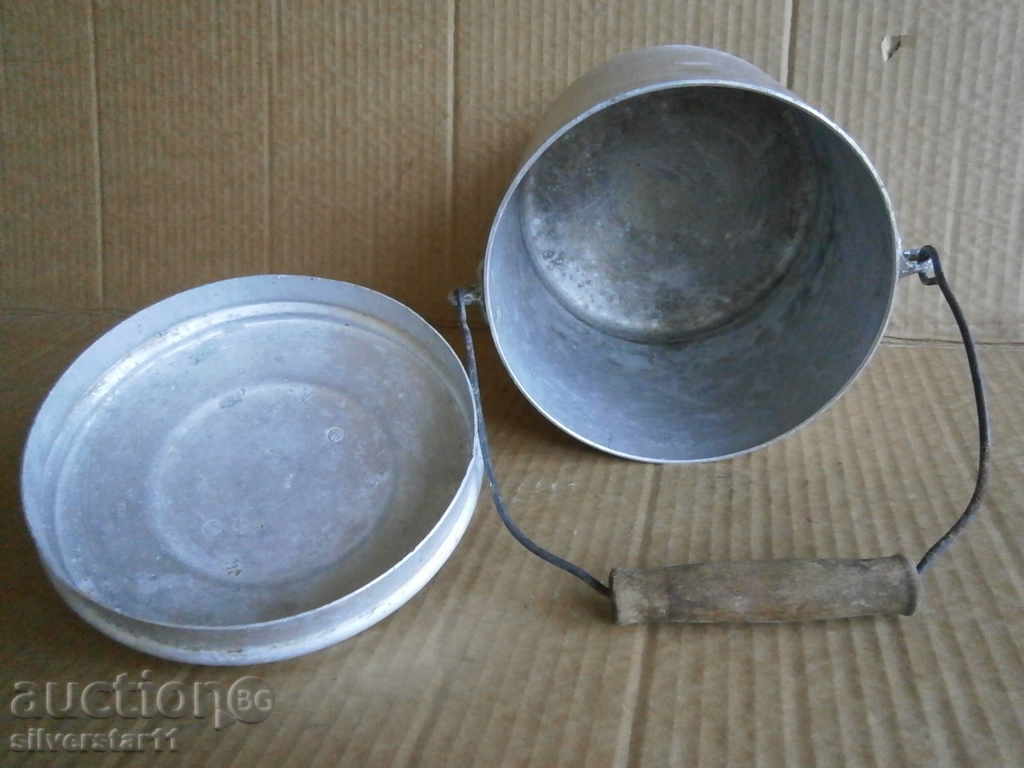 Aluminum food container WW1 WW2 - 5 Aluminum food container WW1 WW2 - 5