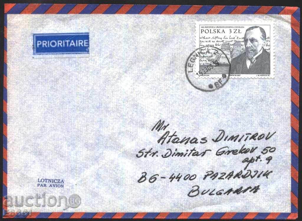 Traffic envelope with Joseph Conrad, Ship 2007 from Poland