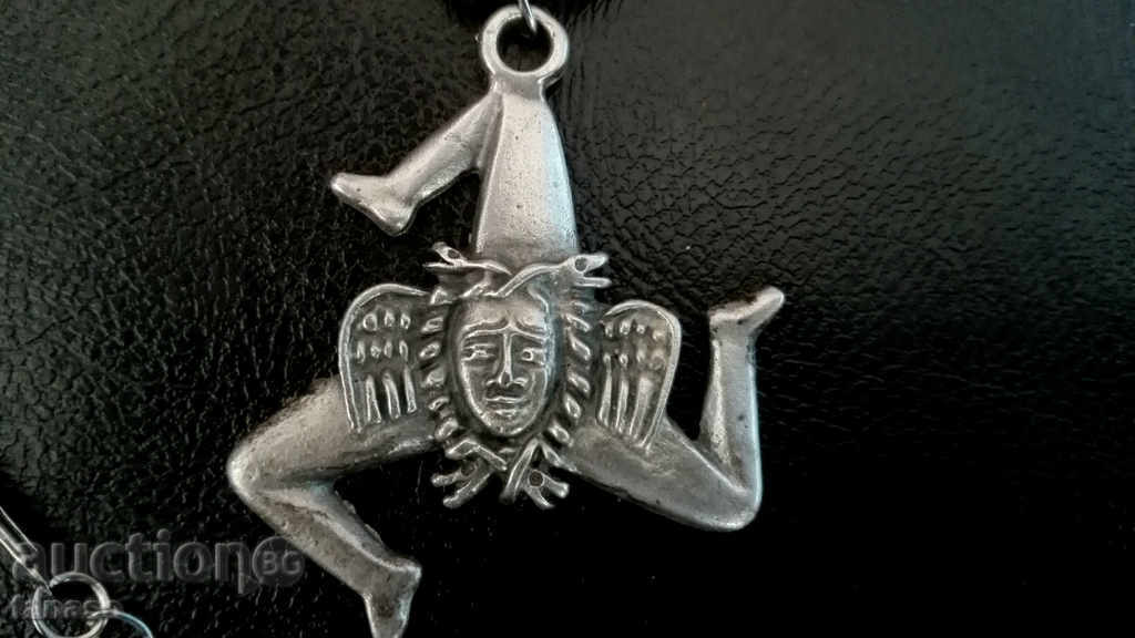 Old necklace, Triskelion, symbol of Sicily with price 10.00 BGN | € 5.11 Old necklace, Triskelion, symbol of Sicily with price 10.00 BGN | € 5.11