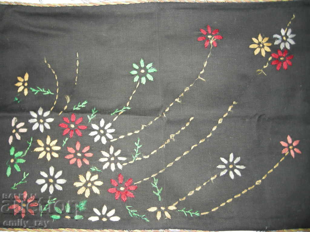 an old embroidered pillow case