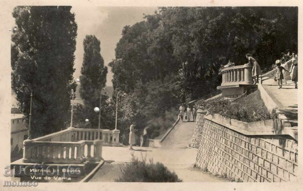 Old postcard - Varna, Stairs near the baths Old postcard - Varna, Stairs near the baths