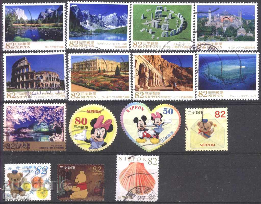 15 Stamped Brands Views Architecture MIX Japan Lot KL70