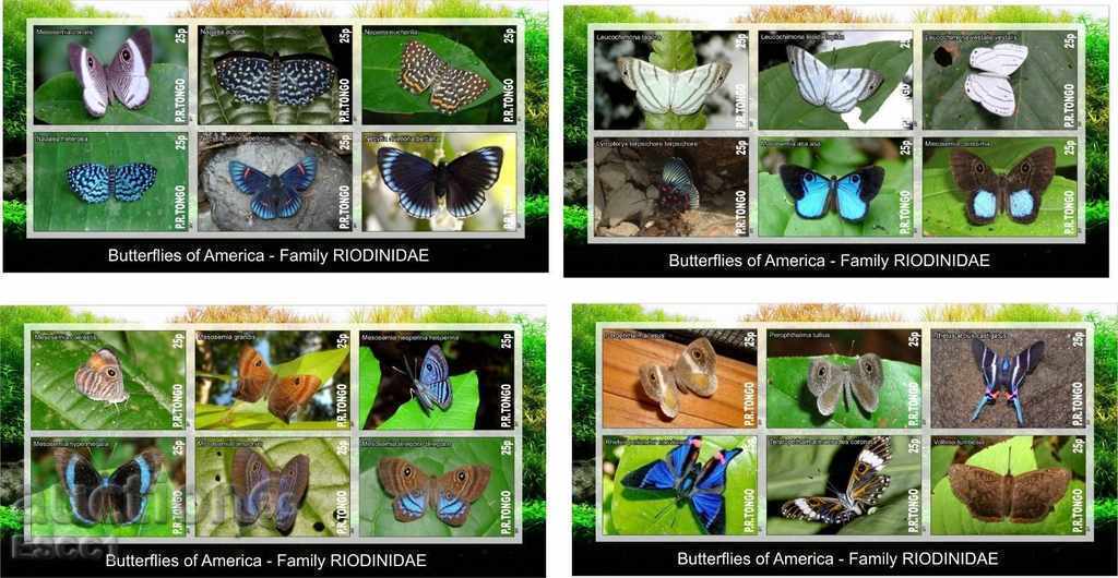 Clean blocks Fauna Butterflies 2017 from Tongo with price 40.00 BGN | € 20.45 Clean blocks Fauna Butterflies 2017 from Tongo with price 40.00 BGN | € 20.45