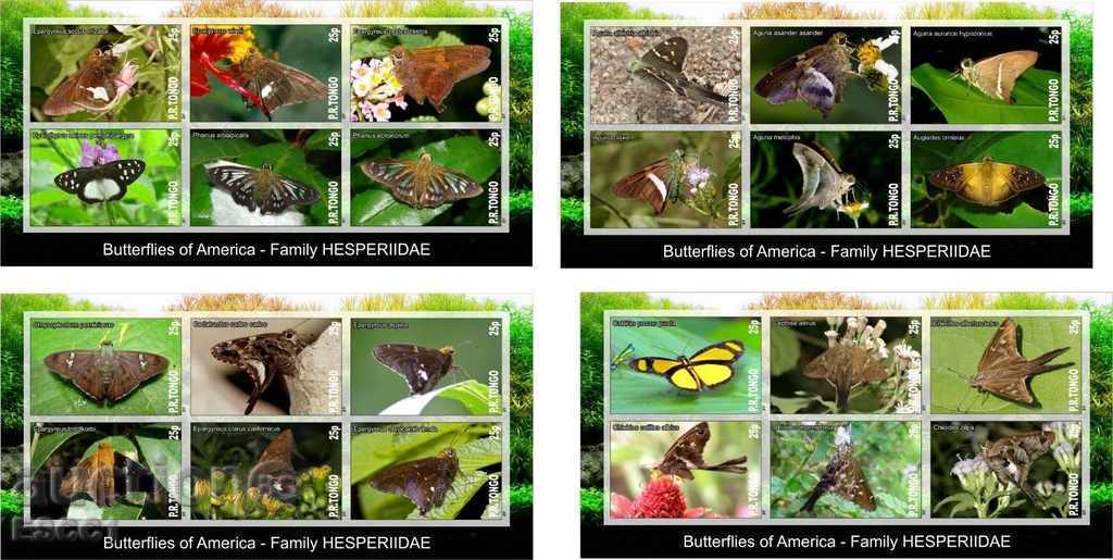 Clean blocks Fauna Butterflies 2017 from Tongo with price 40.00 BGN | € 20.45 Clean blocks Fauna Butterflies 2017 from Tongo with price 40.00 BGN | € 20.45
