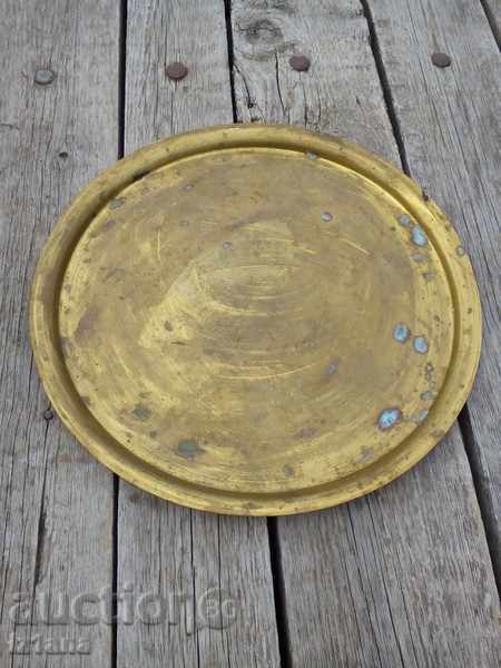 Auction An old brass tray Auction An old brass tray