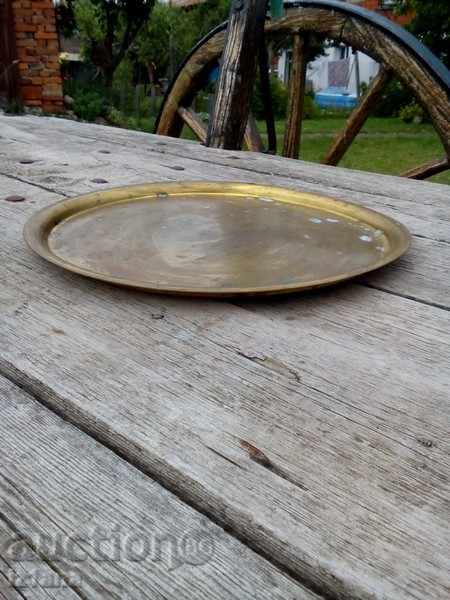 An old brass tray