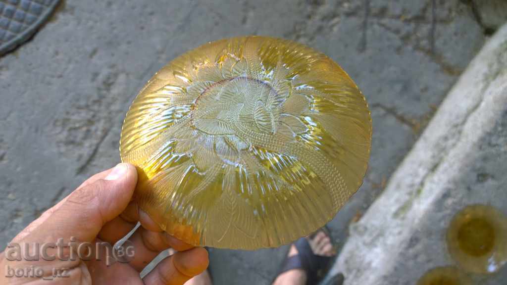 8298. STAR SERVICE BLINDS YELLOW COLOR GLASS - 6 8298. STAR SERVICE BLINDS YELLOW COLOR GLASS - 6