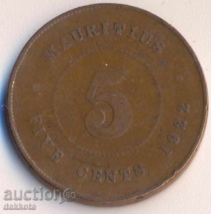 Μαυρίκιος 5 σεντς το 1922, αντλώντας 360,000.