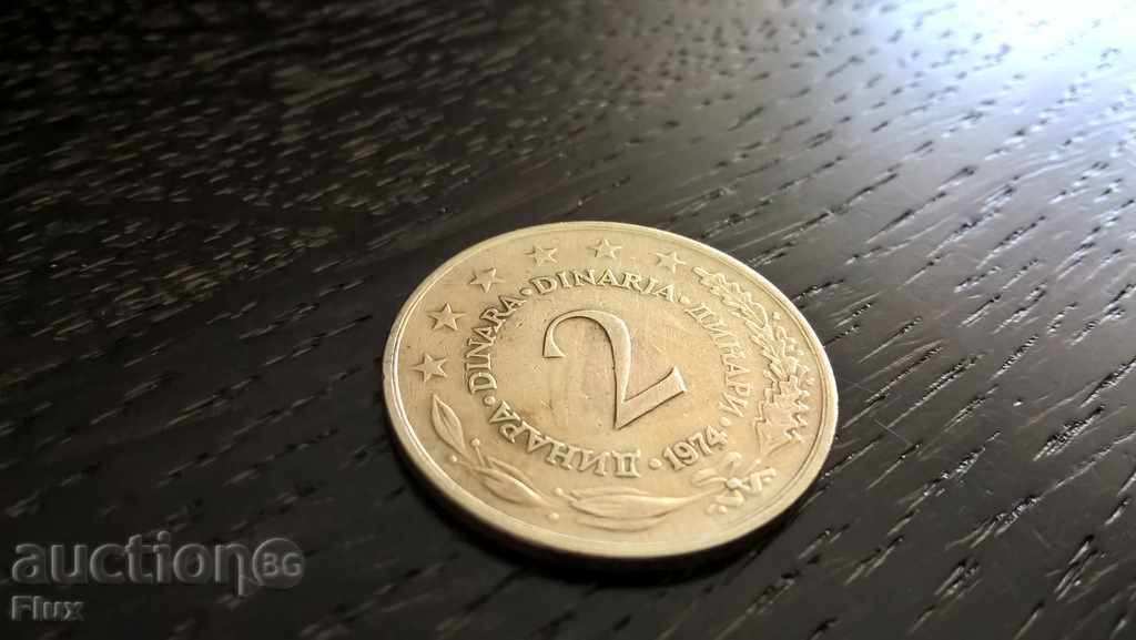 Coin - Yugoslavia - 2 dinaras 1974