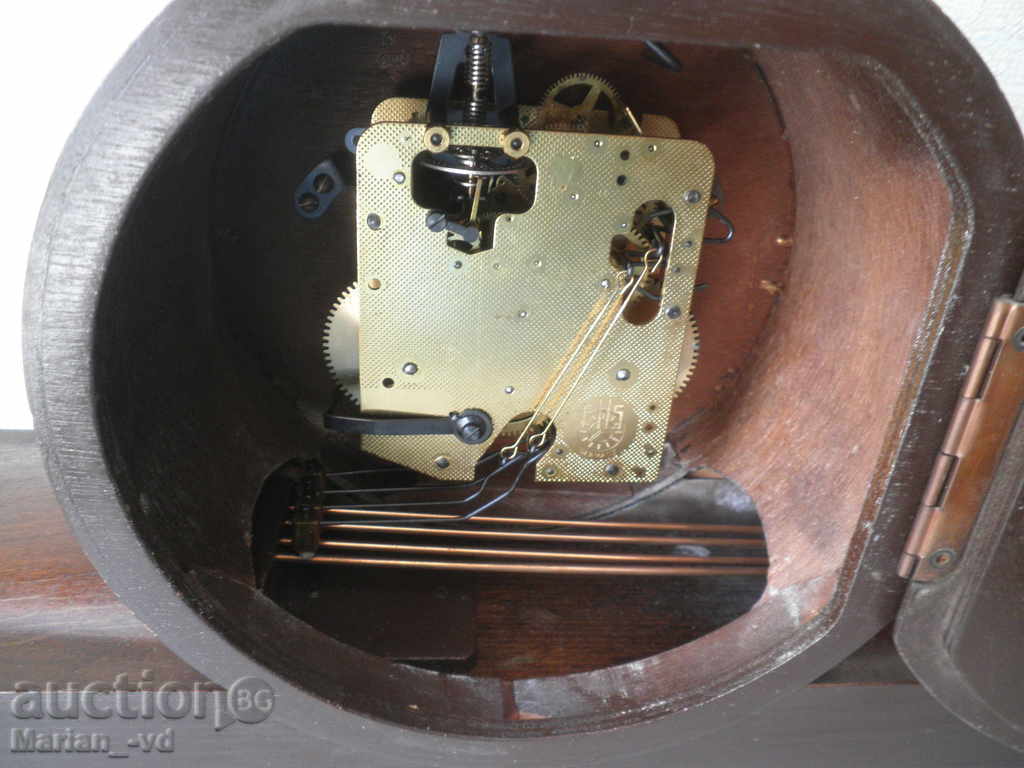 Old mechanical fireplace clock DUGENA - 5