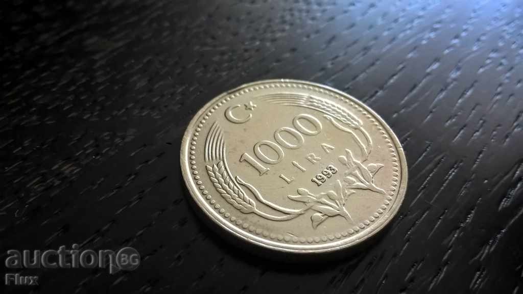 Монета - Турция - 1000 лири | 1993г.