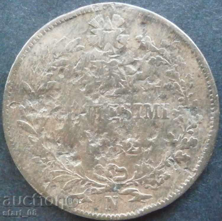 5 ticksimi 1862, - Italy