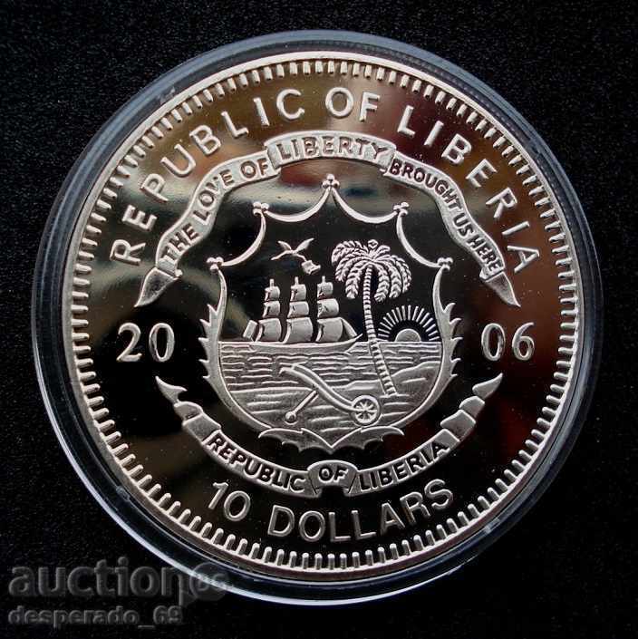 (¯`'•.¸ 10 dollars 2006 LIBERIA UNC ¸.•'´¯) with price 22.00 BGN | € 11.25 (¯`'•.¸ 10 dollars 2006 LIBERIA UNC ¸.•'´¯) with price 22.00 BGN | € 11.25