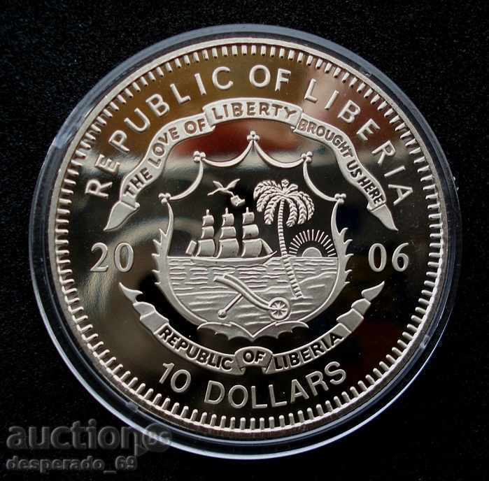 (¯`'•.¸ 10 dollars 2006 LIBERIA UNC ¸.•'´¯) with price 22.00 BGN | € 11.25 (¯`'•.¸ 10 dollars 2006 LIBERIA UNC ¸.•'´¯) with price 22.00 BGN | € 11.25