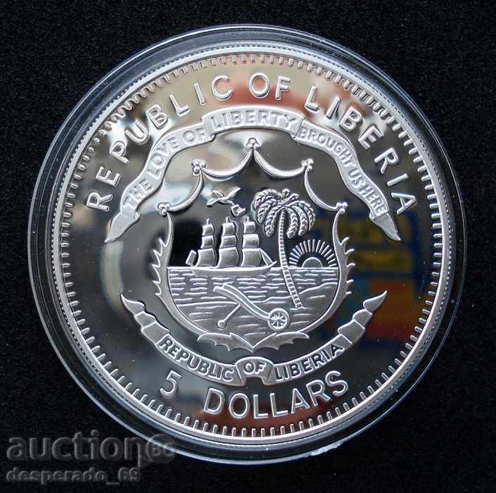 (¯`'•.¸ 5 dollars 2009 LIBERIA UNC ¸.•'´¯) with price 40.00 BGN | € 20.45 (¯`'•.¸ 5 dollars 2009 LIBERIA UNC ¸.•'´¯) with price 40.00 BGN | € 20.45
