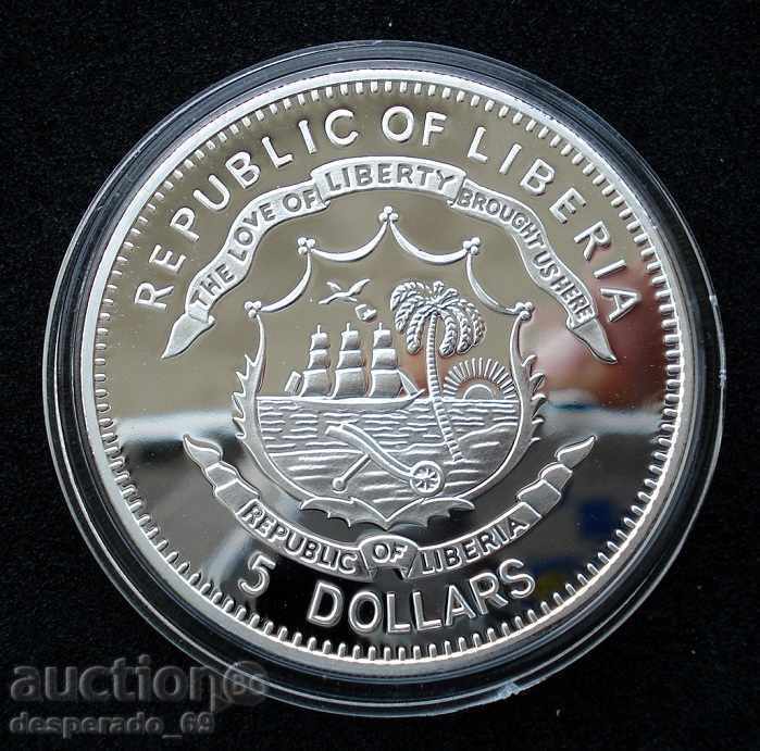 (¯`'•.¸ 5 dollars 2009 LIBERIA UNC ¸.•'´¯) with price 40.00 BGN | € 20.45 (¯`'•.¸ 5 dollars 2009 LIBERIA UNC ¸.•'´¯) with price 40.00 BGN | € 20.45