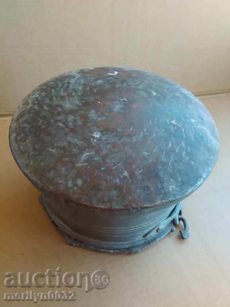 Калайдисан котел, бакър, водник, медник меден съд - 6