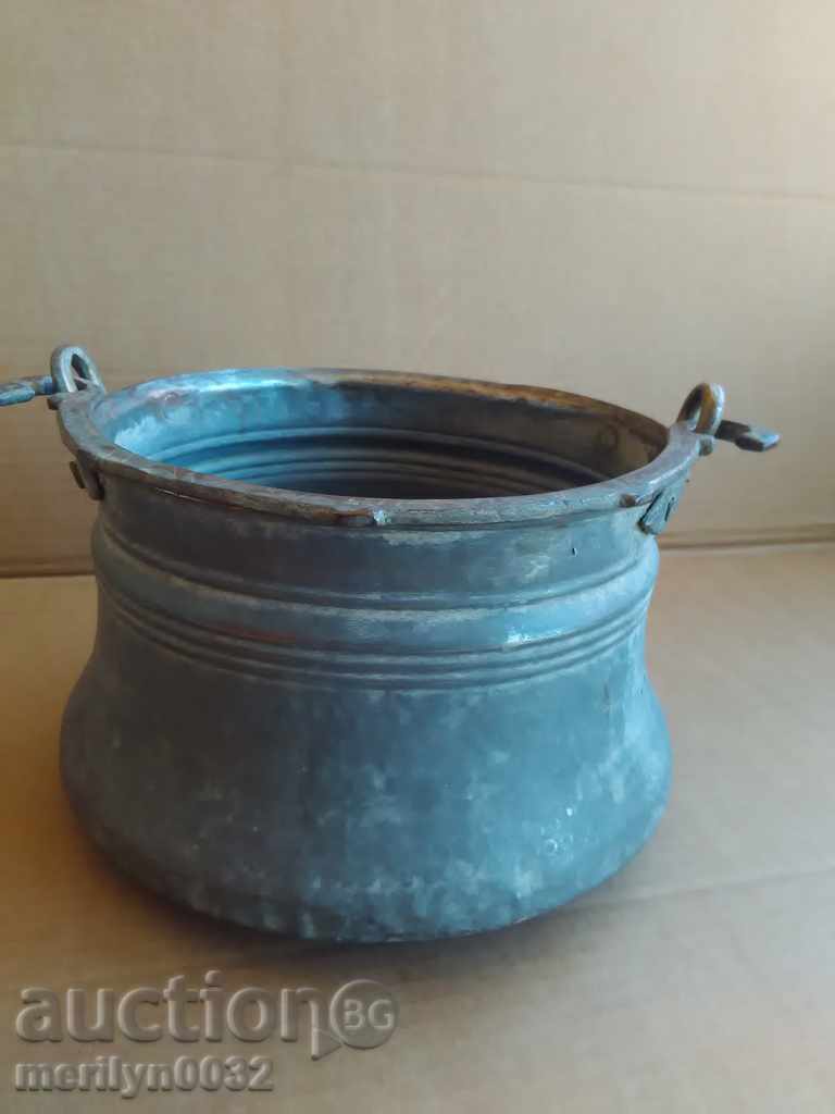Калайдисан котел, бакър, водник, медник меден съд