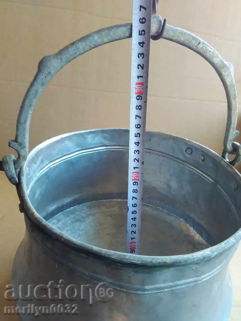 Auction  Tinned boiler, baker, water tank, copper copper pot