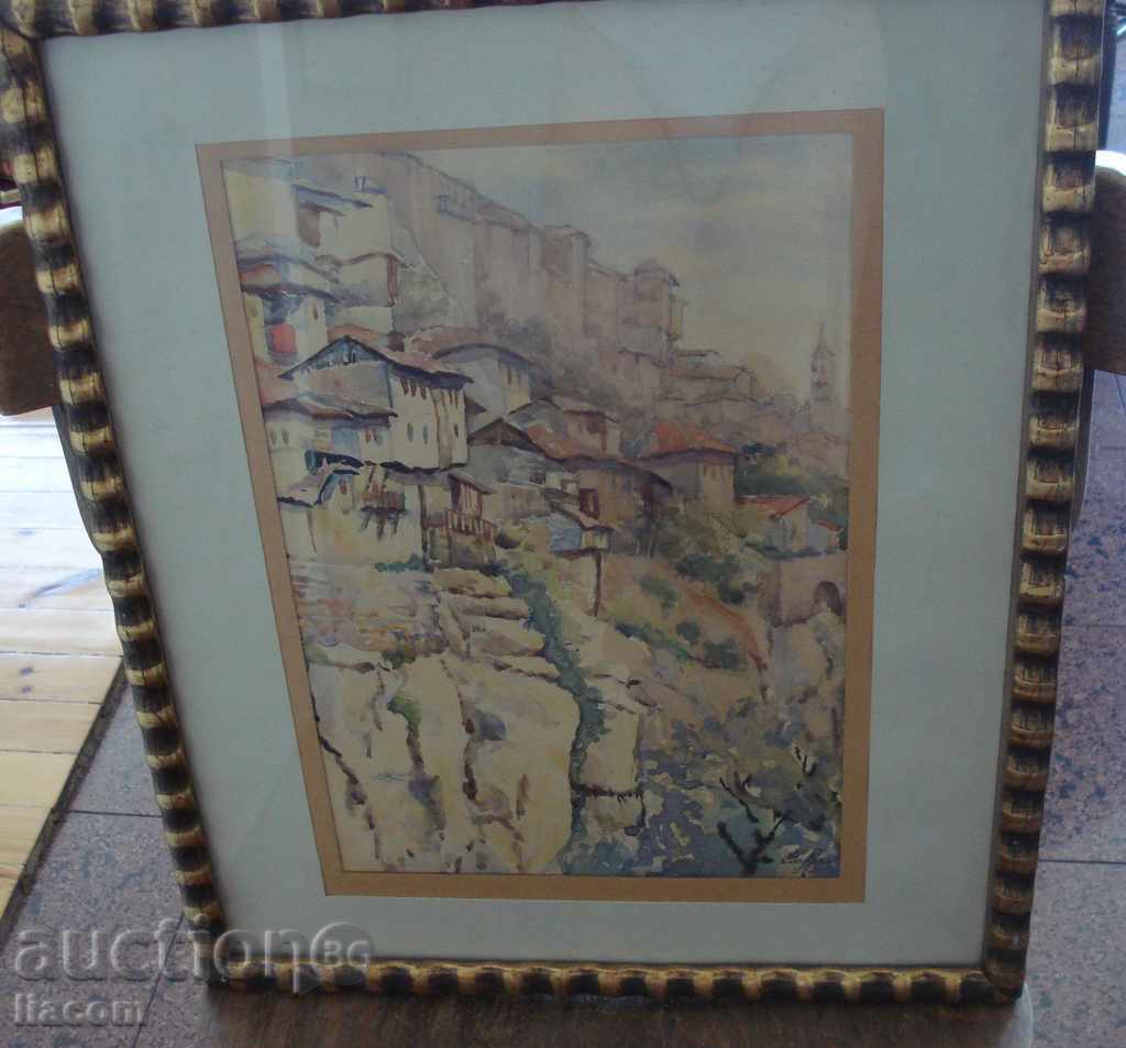 IMAGINE Akvarel-STEFAN Rachev "Veliko Tarnovo" 1942 BOUTIQUE