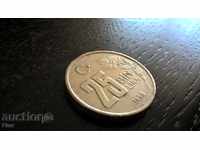 Монета - Турция - 25 000 лири | 1998г.