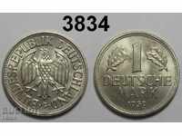 Германия 1 марка 1950 G UNC ФРГ рядка монета