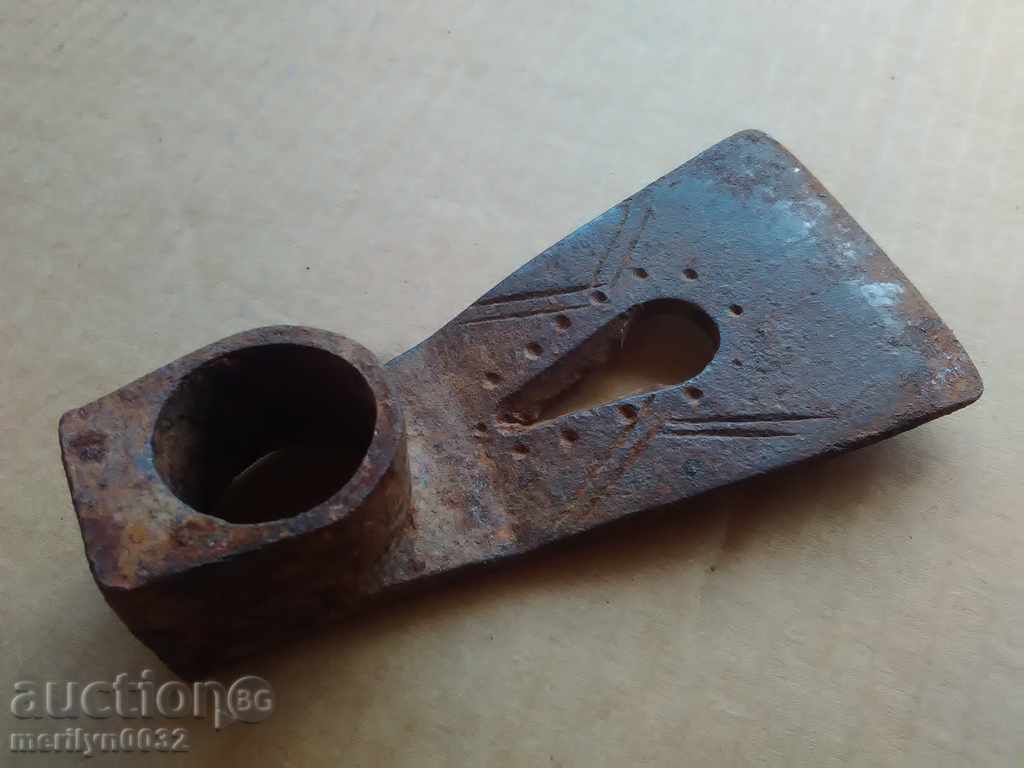 Dulgher Tesla with primitive gravure ax tool knife - 6