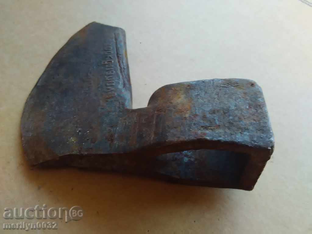 An old ax with the inscription saber hatchet - 6 An old ax with the inscription saber hatchet - 6
