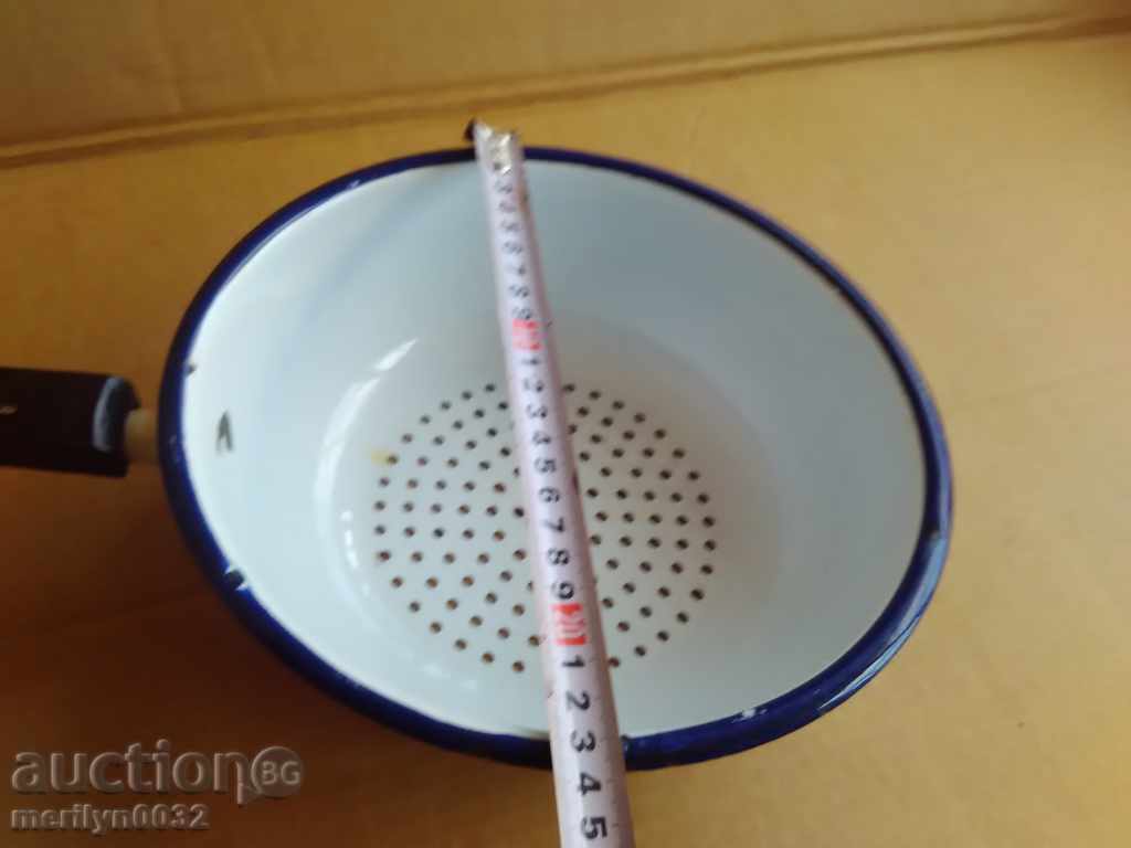 Old enameled colander, dish with enamel early social NRB - 5 Old enameled colander, dish with enamel early social NRB - 5