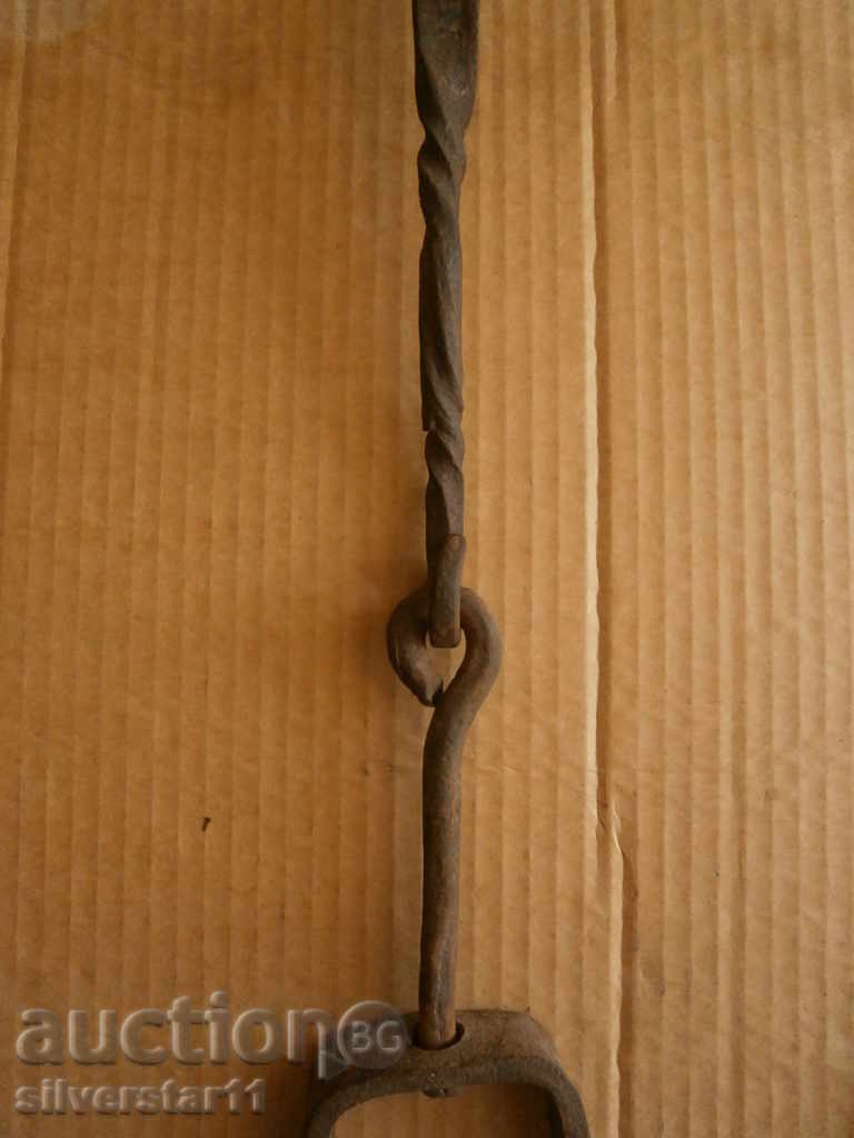 Ancient hand-wrought ironing hook with price 31.00 BGN | € 15.85 Ancient hand-wrought ironing hook with price 31.00 BGN | € 15.85