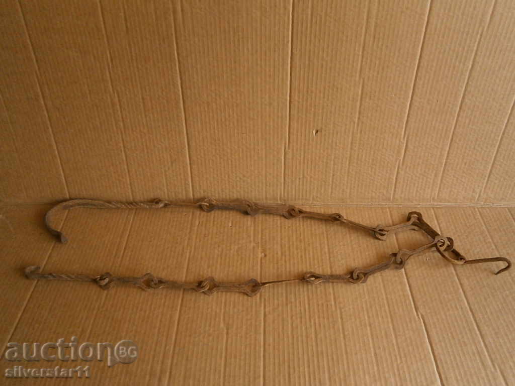 Old forged chain with hook, hearth for hearth with price 35.00 BGN | € 17.90