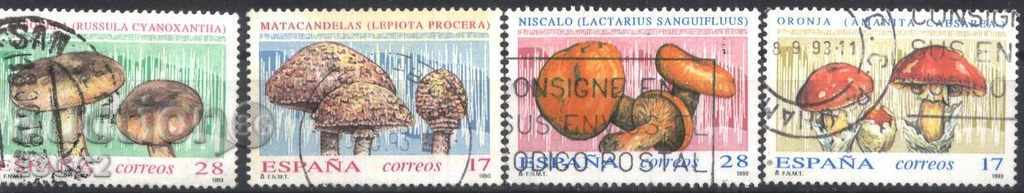 Stamped brands Flora Mushrooms 1993 from Spain