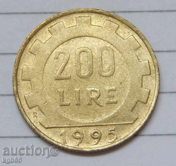 200 лири  1995 г. Италия.№3