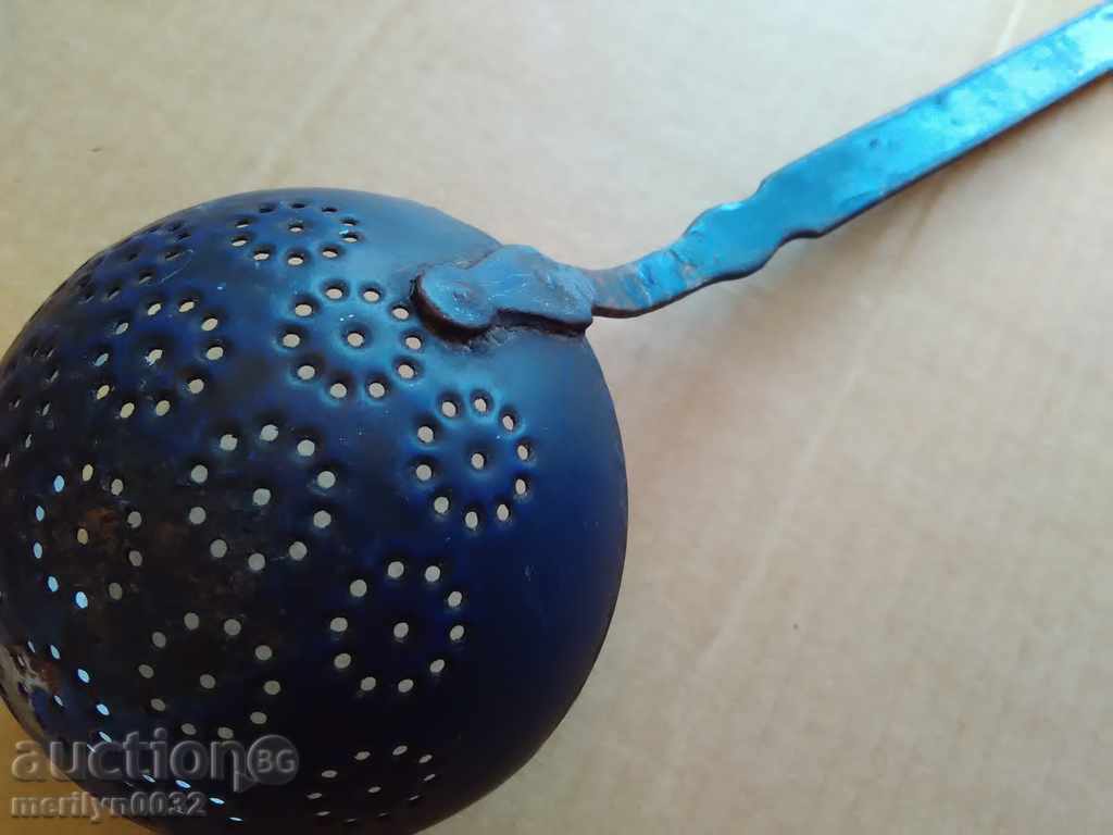 Delivery of Old enameled spoon with enamel, ladle Delivery of Old enameled spoon with enamel, ladle