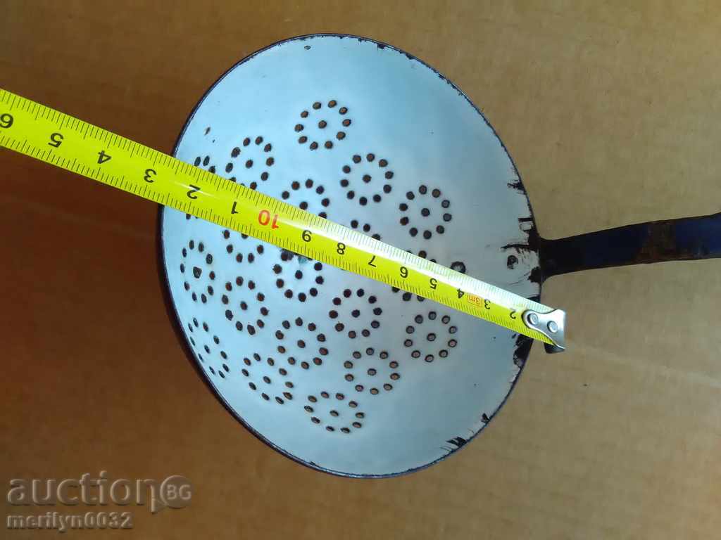 Old enameled spoon with enamel, ladle - 6 Old enameled spoon with enamel, ladle - 6