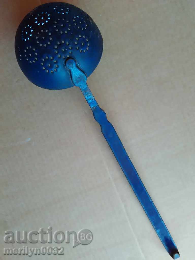 Old enameled spoon with enamel, ladle - 7 Old enameled spoon with enamel, ladle - 7