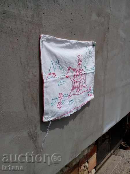 Auction  Embroidered pillow case