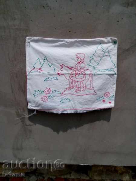 Embroidered pillow case