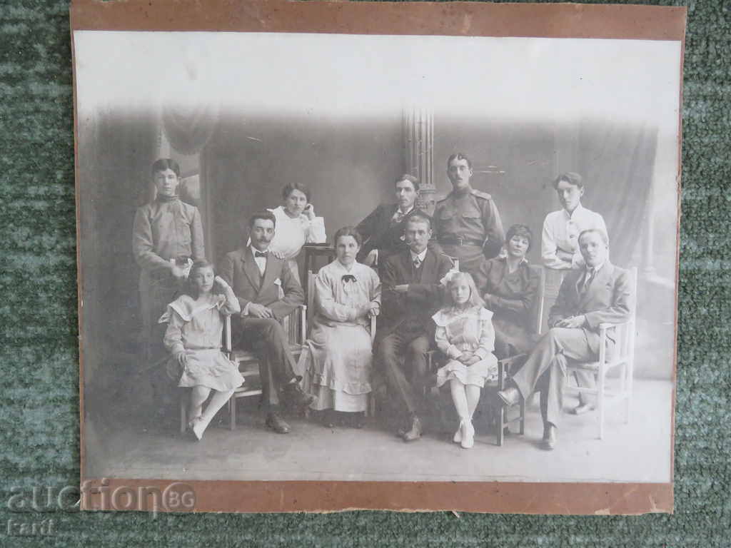FOTO VECHE - CARTON - FOARTE MARE - FAMILIE