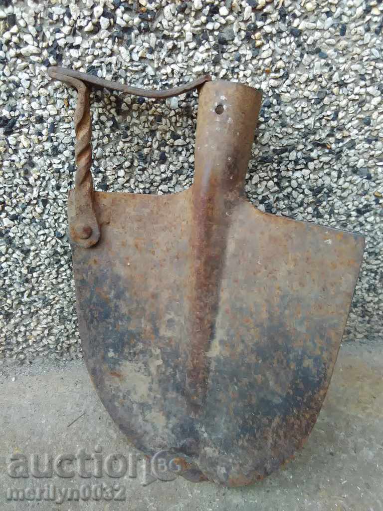 Old forged shovel tool