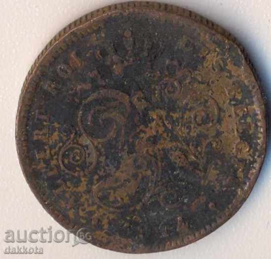 Белгия 2 сантима 1914 година, DES BELGES, рядка с цена € 2.56 | 5.01 лв.