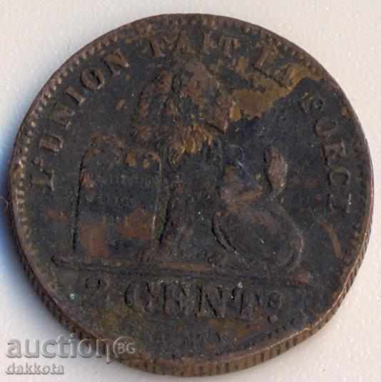 Βέλγιο 2 centimes 1914, DES Belges, σπάνια