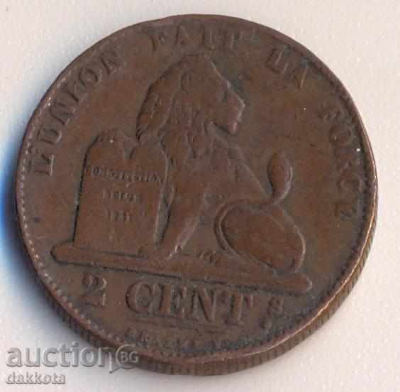 Belgium 2 centimeters 1863, DES BELGES