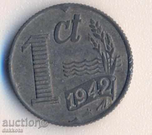 Холандия 1 цент 1942 година, цинк