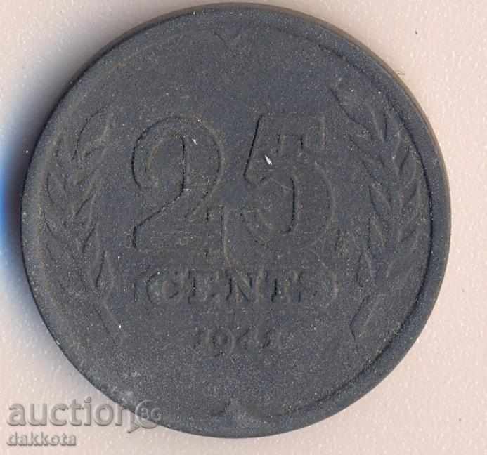 Холандия 25 цента 1941 година, цинк