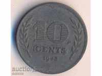 Olanda 10 cenți 1942, zinc