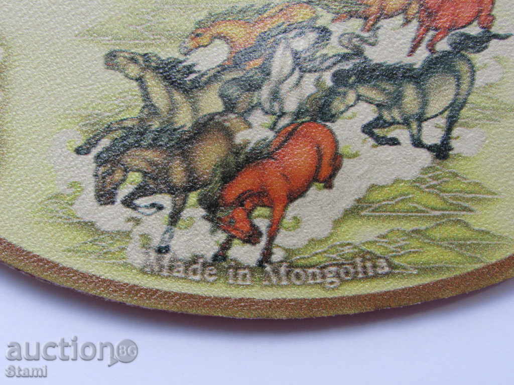 Auction Genuine leather magnet from Mongolia-series-3 Auction Genuine leather magnet from Mongolia-series-3